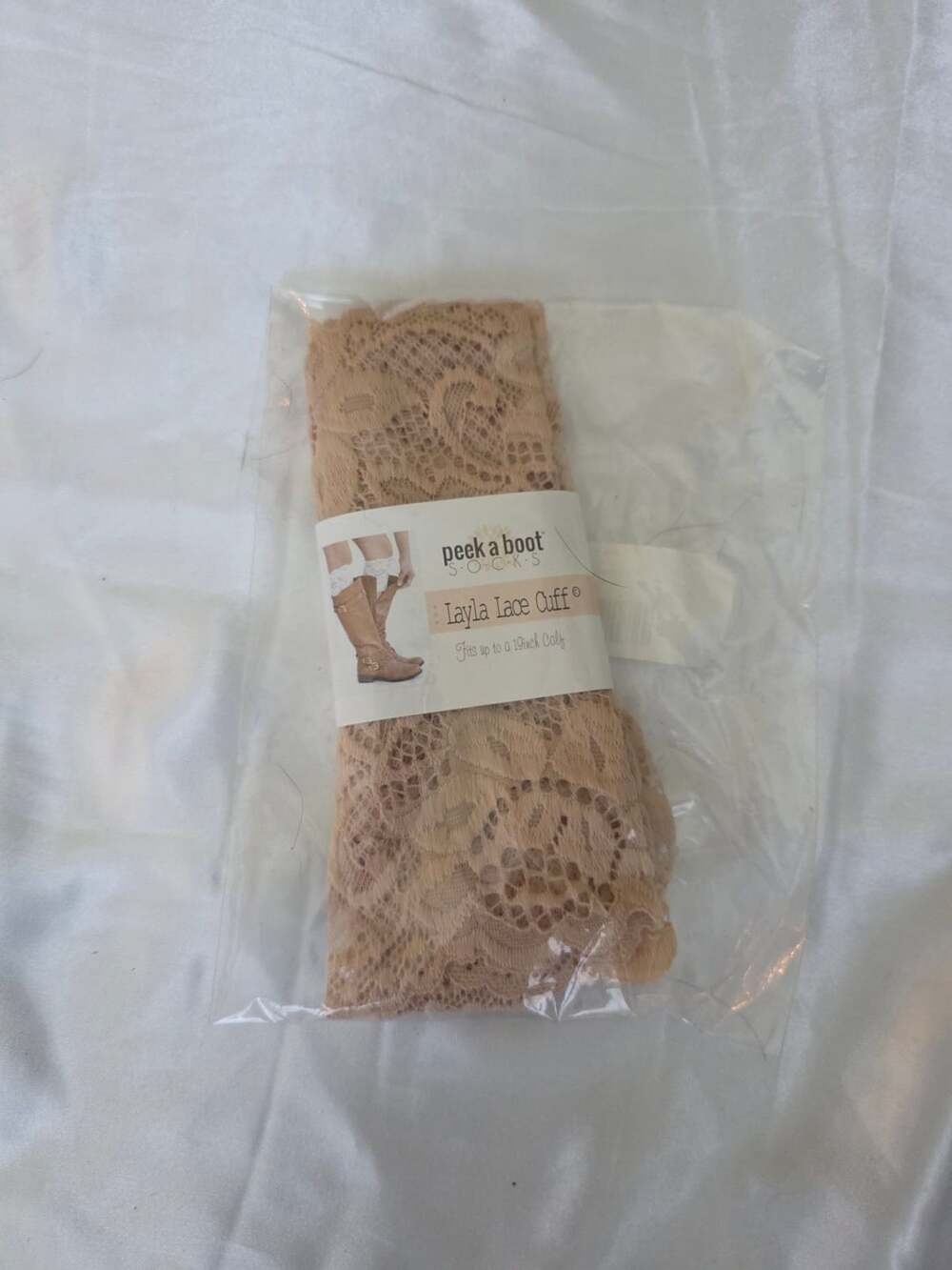 Brand New Peek A Boot Layla Lace Cuff Boot Cuffs One Size Beige